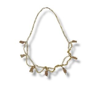 Gold Tassel Chain Statement Necklace Women’s Jewelry Layered Boho Festival‎